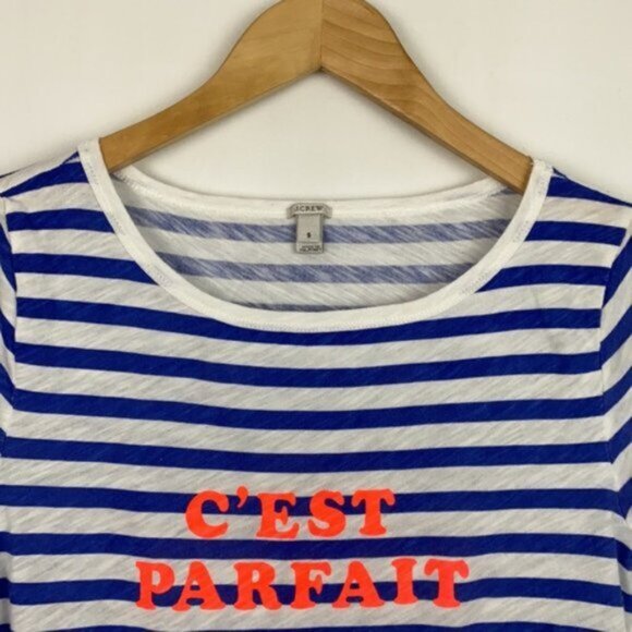 J.Crew Graphic Oh La la & C'est parfait  2 Tee T-shirts bundle - Picture 10 of 15